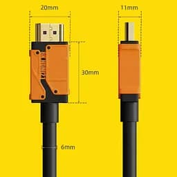 Кабель Hagibis HM04 HDMI to HDMI 2.1 1m Black/Orange [606515] [136951] - мініатюра 4