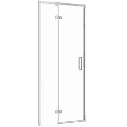 Душевые двери Cersanit Larga 90x195 L распашные профиль хром прозрачное стекло S932-120, Левая, прозрачная, хром
