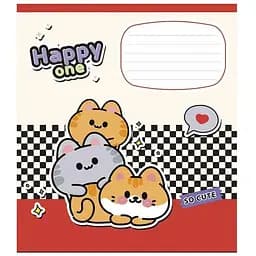 Зошит учнівський "Happy one" Школярик 012-3532K 12 аркушів Різнокольоровий