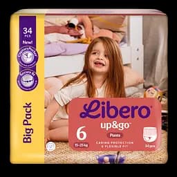 Підгузки-трусики Libero Up&Go 6 (15-25 кг), 34 шт. - мініатюра 2
