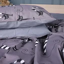 Комплект постільної білизни MirSon Ranforce Elite  Night cats 110х140 см (2200011152264) - мініатюра 2
