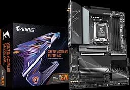 Материнська плата Gigabyte X670 Aorus Elite AX Socket AM5 (X670 AORUS ELITE AX) Б/В