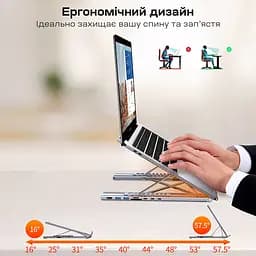 USB-C хаб-підставка 7-в-1 Choetech M57 HDMI 4K@30Hz, 2 USB 3.0, USB-C Data, USB-C PD 100W, SD-card, TF-card (43-00174) - мініатюра 5