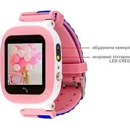 Smart Watch AmiGo GO004 Splashproof Camera+Led Pink UA UCRF - мініатюра 5