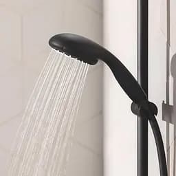 Термостат для ванни Grohe QuickFix Start Black + Душовий гарнітур Vitalio Start 100 UA303907T1, Чорний матовий - мініатюра 9