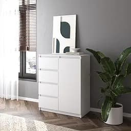 Комод Vays, современый, с полками, 4 ящика, без ручек R-32