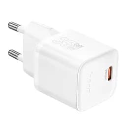 Мережевий зарядний пристрій Hoco N66 Ingenious single port PD35W charger(EU) Білий