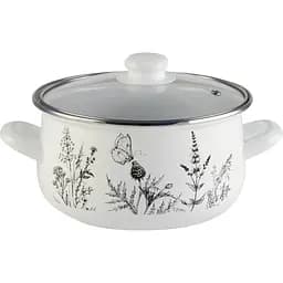 Кастрюля Infinity SD-1618 Монохром, со стеклянной крышкой, 24 см, 6 л (6873787)