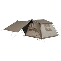 Палатка Naturehike Village CNK2300ZP022 с навесом большая коричневая