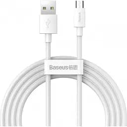Кабель Baseus Simple Wisdom Data Cable Kit USB to Micro 2.1 A White 2 шт. (TZCAMZJ-02) [123927]