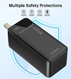 УМБ Choetech 50000mAh, 22,5W PD QC3.0, USB-C In/out, 2xUSB-A Li-pol чорна (B732-ACBK) - мініатюра 9