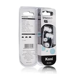 Провідні навушники Koni strong with mic KS-341, 3.5mm, 1.2m, white - мініатюра 2