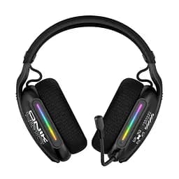 Бездротові ігрові навушники Onikuma GT808 геймерська Bluetooth гарнітура з мікрофоном та RGB Black (19118) - мініатюра 3
