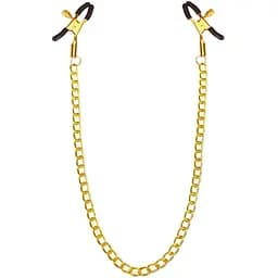 Зажимы для сосков с цепочкой Feral Feelings - Nipple clamps Classic, золото/черный