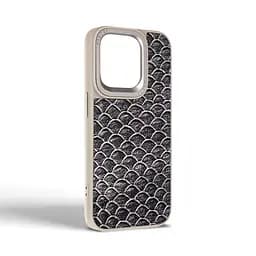 Кожаный чехол для Apple iPhone 14 Pro, Harder Virgin Mermaid, серый, термополиуретан ТПУ + экокожа с морской чешуйчатой текстурой, панель, защита корпуса, противоударный, микрофибра, рамка вокруг камеры, защита всего корпуса, (ARM76828) - мініатюра 2