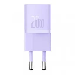 Зарядное устройство Baseus GaN5 FC mini 1C 20W (CCGN050105) фиолетовое - мініатюра 2
