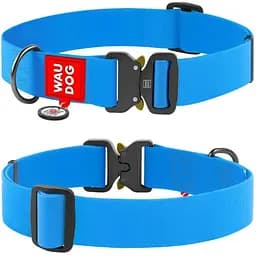 Нашийник для собак Waudog Waterproof водостійкий з QR-паспортом, металева пряжка-фастекс, XXL, Ш 40 мм, Дов 43-70 см (4823089334400)