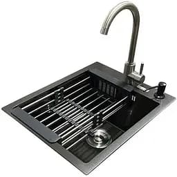 Комплект мийка + змішувач Romzha Arta U-350S BL (A)