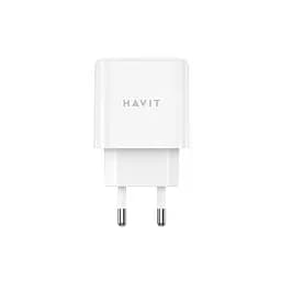 Зарядний пристрій Havit UCP019 20W USB-A+USB-C білий (HV-UCP019-WH) - мініатюра 4