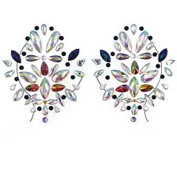 Наклейки кристали для грудей Crystals 6 8555 16х9 см