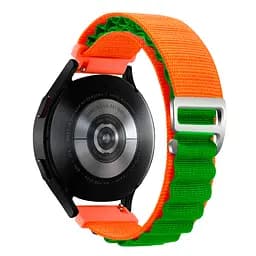 Ремінець для Samsung Galaxy Watch Active 2 40mm44mm - оранжево-зелений Watchbands NormalCloth Wave ширина кріплення 20мм нейлоновий (W26-7WB33232125) - мініатюра 2