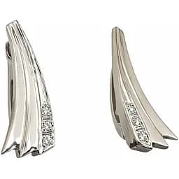 Золотые серьги с бриллиантами. 942328