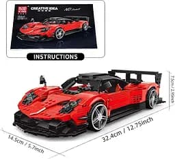 Конструктор  машина MOULD KING  Pagani Zonda R пагані зонда для дітей та дорослих  1278 деталей - мініатюра 4