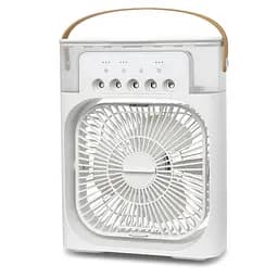 Вентилятор Air Cooler Fan USB з зволожувачем повітря та підсвічуванням (Білий) - мініатюра 3