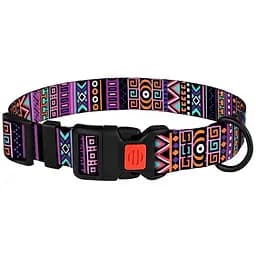 Ошейник для собак BronzeDog Urban застежка пластиковая этническая M