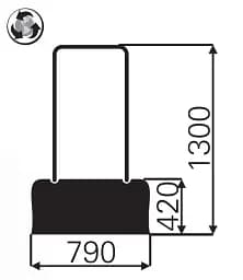 Лопата-ківш Form-Plastic Black 1 130х79 см чорна (2365(1)) - мініатюра 2