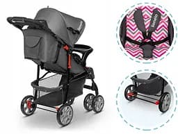 Прогулянкова коляска Lionelo Emma Plus Pink Scandi - мініатюра 4