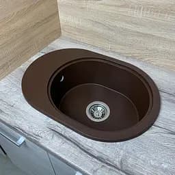 Кухонна мийка Adamant Ovale 610x420x180 коричневий 639223, Коричневий - мініатюра 3