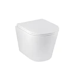 Унитаз подвесной Kroner Armada WHI513636 RIMLESS безободковый с сиденьем Slim Duroplast / Soft-close / Quick relase (KA513636WHIR), Белый