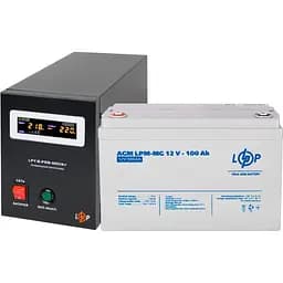 Джерело безперебійного живлення (ДБЖ) LogicPower LPY-B-PSW-800VA 12V + АКБ LPM-MG 12V - 100 Ah (20338) [110335]