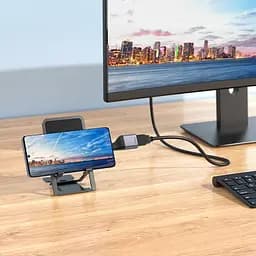 Адаптер перехідник Hoco UA33 Type-C to HDTV metal grey - мініатюра 5