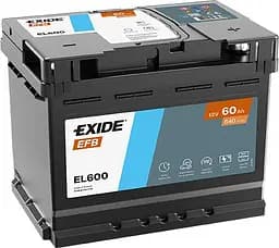 Автомобільний акумулятор EXIDE Start-Stop EFB 6СТ-60Ah АзЕ 640A (EN) EL600