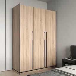 Шкаф для одежды Flamecame в спальню с полочками на 3 двери FR-15