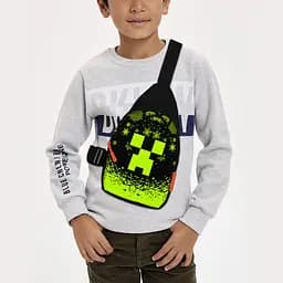 Сумка через плечо детская Minecraft Крипер 29х17 см сумка слинг для мальчика (02090)