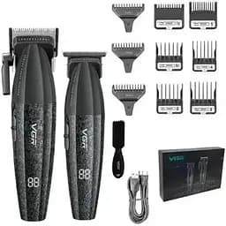 Професійний набір для стрижки волосся VGR V-640 Машинка та триммер з дисплеєм