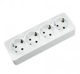 Розетка Horoz Electric Power max-4, 4-на накладна з з/к Eva біла
