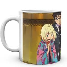 Кружка GeekLand Blue Exorcist синяя Экзорцист Рин Юкио Шиоми BE 02.17 330 мл белая