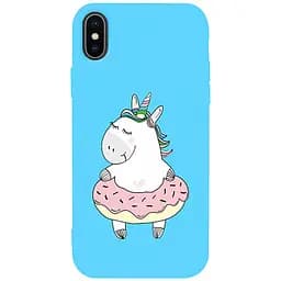 Чохол-накладка Toto Matt TPU 2 mm Print Case Apple iPhone X/XS #3 Unicorn Donut Sky Blue