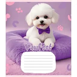 Зошит учнівський "Цуценята" Leader 012-510126C-5 в косу лінію, 12 аркушів