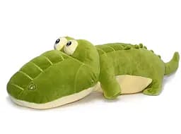 Детский набор Крокодил, плед зеленый, мягкая игрушка 60 см с пледом 1,00 x 1,70 м