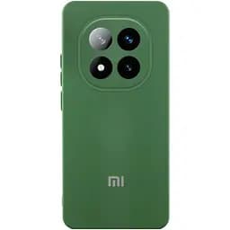 Чехол Silicone Cover Lakshmi Full Camera (AA) with logo для Xiaomi Poco X7 Зеленый / Dark green