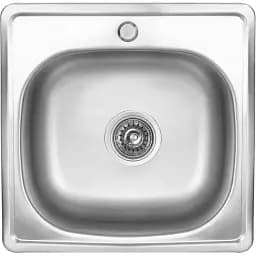 Кухонна мийка Platinum 4848 з нержавіючої сталі 0.6 мм 48x48 см сатин (000000249)