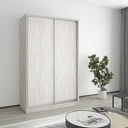 Шафа-купе дводверна MebelStar Стандарт AL 2ДСП 130x60x210 см Аляска сірий (MBS-2345)