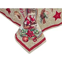 Скатертина Lefard Home Textile Santa Claus гобеленова 100х100 см (732-184) - мініатюра 3