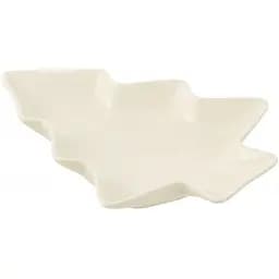 Блюдо J-line порцелянове у формі ялинки 21 х 24 см біле (35658)