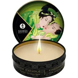 Масажна свічка Shunga Massage Candle зелений чай, 30 мл
